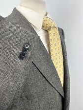Murano Men’s Gray Nailhead Tweed 100% Wool Stitch Lapel Sport Coat Blazer 46 R