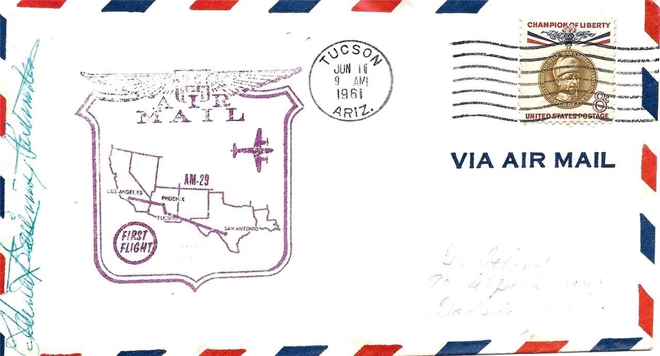 First Airmail Flight Tucson AZ June 11 1961 AAMC#12W68 - Image 1 of 1