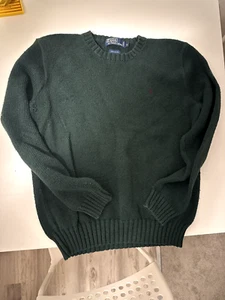 Polo Ralph Lauren Sweater Mens M Crewneck Sweatshirt Pullover Cotton Green - Picture 1 of 3