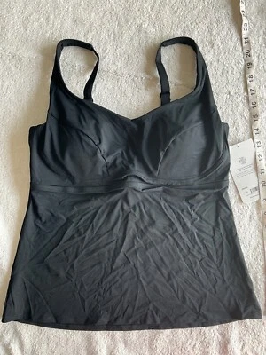 Nuevo con etiquetas Athleta 38D/DD Negro Bondi Sujetador Copa Tankini Top 657719 Natación XL  Foto 1 de 4
