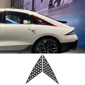 Alloy Honeycomb Car Rear Window Triangle Trim Plate For Hyundai Ioniq 6 2022+ - Picture 1 of 7