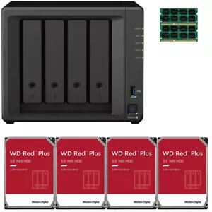 Synology DS923+ 4-Bay 32GB RAM 40TB (4x10TB) WD Red Plus Drives - Picture 1 of 9