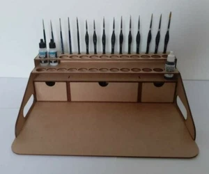 Hobby Station Vallejo 26 Peintures Rack Portable Vallejo Paints Work Station 40k - Photo 1/8