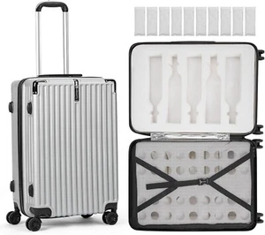 Premium 10-Bottle Thermal Wine Suitcase – Shockproof, Ice Packs - NIB - Picture 1 of 8