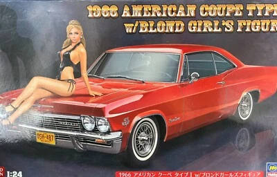 Hasegawa 1966 (realmente un 65) Chevy Impala techo rígido con niña 1/24 McM kit niob si Foto 1 de 3