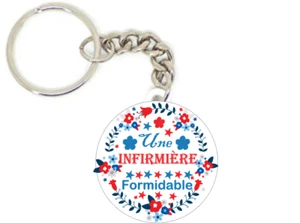 Porte clé badge une infirmière formidable idée cadeaux original PERSONNALISÉ - Picture 1 of 1