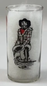 Vintage Glass Bucket of Blood Saloon Nevada Tumbler Panning Miner Virginia City - Picture 1 of 4