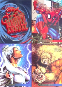 FLAIR MARVEL ANNUAL 1995 FLEER DOUBLE-SIDED UNCUT 4-CARD PROMO SHEET - Picture 1 of 2