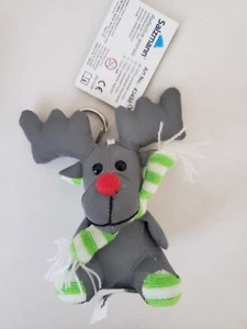 Saltzmann Germany Christmas Reindeer Highly Reflective Keychain Kids Adults New - Picture 1 of 3