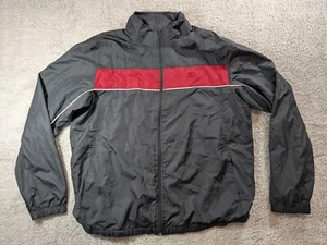 Starters Performance Men Windbreaker Jacket Full Zip Red/Grey Size L - Picture 1 of 9