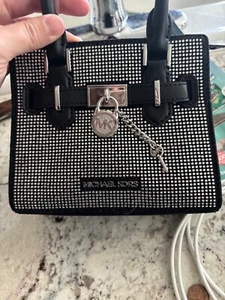 New W/ Tags Michael Kors Hamilton Extra-Small Satchel Crossbody Handbag Lt Denim - Picture 1 of 6