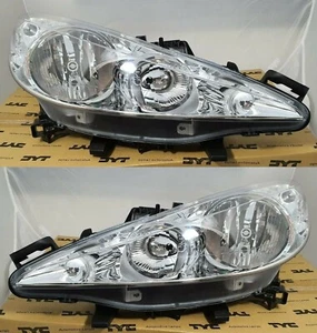 2x POUR PEUGEOT 207 2006-2009 PHARE AVANT GAUCHE DROIT ÉLECTRIQUE +MOTEUR H1 H7. - Imagen 1 de 7