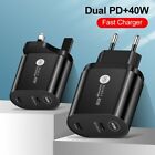 Travel 2 Ports 40W Fast Quick Charger Power Supply USB Transformer Adapter