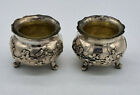ANTIQUE BEAUTIFUL PAIR CHINESE EXPORT SOLID SILVER MANIATURE BOWL / C018