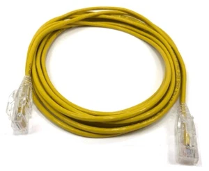 Micro Connectors 14ft Ultra Slim Cat6 Patch Cable (Yellow) E08-014Y-SLIM - Picture 1 of 4