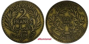 TUNISIA Chambers of Commerce 1345/1926 2 Francs Mintage 500,000 KM# 248 (18 954) - Picture 1 of 3