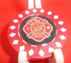 FIREFIGHTER FIRE RESCUE 3D design Poker Chip, Golf Ball Marker, Card Guard