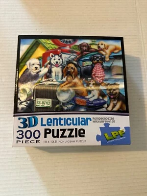 NEW 3 D LENTICULAR "STATION ATTENDANTS" 300 PIECE JIGSAW PUZZLE - Image 1 of 4