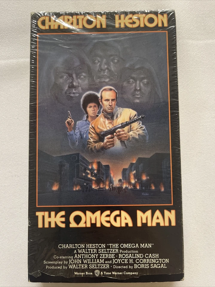 1971 THE OMEGA MAN Charlie Heston VHS Tape, COMPLETE/TESTED SEE PHOTOS (VHS3) Foto 1 de 4