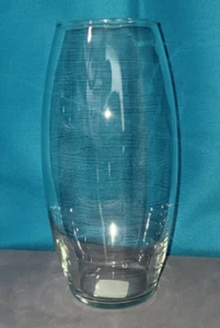 "Florero cónico de vidrio grande Crisa by Libbey transparente de 10"" de alto NUEVO - Imagen 1 de 3