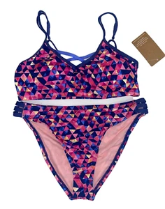 Hobie Girls Strappy Bralette Bikini Top & Hipster Bottom Swimsuit Set Size 14 - Picture 1 of 3