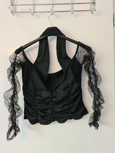Size L Halter Kneck Ruched Style Top - Picture 1 of 2