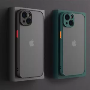 Hülle für iPhone 14 13 Pro Max Mini + stoßfeste HARTE Rückseite Abdeckung Silikon Stoßstange - Bild 1 von 24