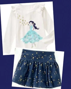 NWT Girls 5 Gymboree “FLIGHT OF FANCY” Cotton Corduroy BUBBLE SKIRT+L/S TOP Set - Picture 1 of 3