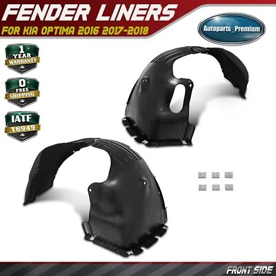 2 передние внутренние накладки на крыло брызговик PP+PET для Kia Optima 2016 2017 2018 годов выпуска - Изображение 1 из 4