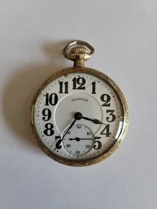 Illinois Bunn Special 21 Jewels Railroad Grade Pocket Watch 6 Positions - Picture 1 of 9