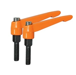 1Pc M10 L50 Male Clamping Lever Machinery Handle Locking Knob Bolt Screw Orange - Picture 1 of 1