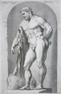 Richard Collin: Herkules Farnese (Kupferstich, 1680 nach Joachim Sandrart) - Bild 1 von 9