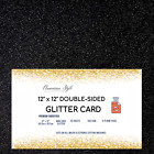 Double Sided Black Glitter 12"x12" Non Shed, 350gsm Paper Craft 10x Cardstock