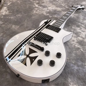 LTD James Hetfield Iron Cross E-Gitarre Metallica 6 Saiten Knochenmutter weiß - Bild 1 von 6