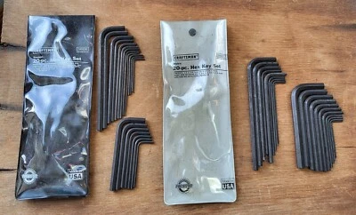 Vintage Craftsman 20 pc. Hex Key set Metric & Standard #9-46677 & #9-46696 - Image 1 of 4