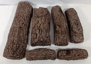 6 Piece Set Realistic Ceramic Wood Fireplace Logs for Gas Fireplace Heavy ~30Lbs - Picture 1 of 9