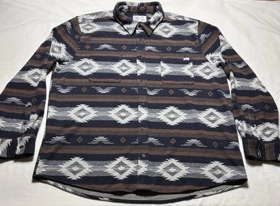 Hurley Shirt Aztec Flannel Shirt Long Sleeve Button Heavyweight Mens XXL 2XL - Image 1 of 4