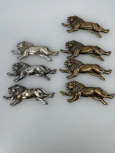 Großes laufender Löwe Stempel Lot silber und messingfarben - Bild 1 von 6