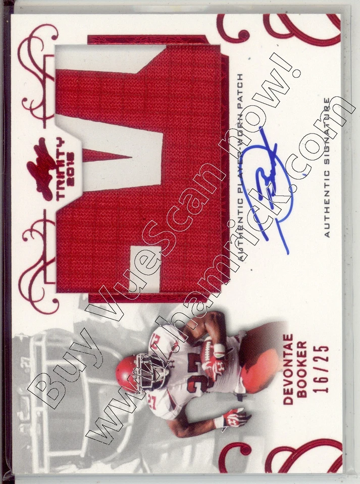 devontae booker rookie rc draft auto jersey patch utah utes college 2C #/25 2016 - Image 1 of 1