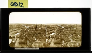 Paris France from Sainte-Chapelle - 8.5x17 cm glass stereoscopic 3D photograph - Picture 1 of 3