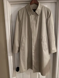 VTG London Fog Maincoats Trench Coat Mens 40 S Beige Removable Faux Fur Lining - Picture 1 of 23