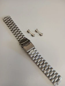 Seiko Gents Bracelet Strap 22mm Curved Lugs Brand New, Stainless Steel. - Picture 1 of 7