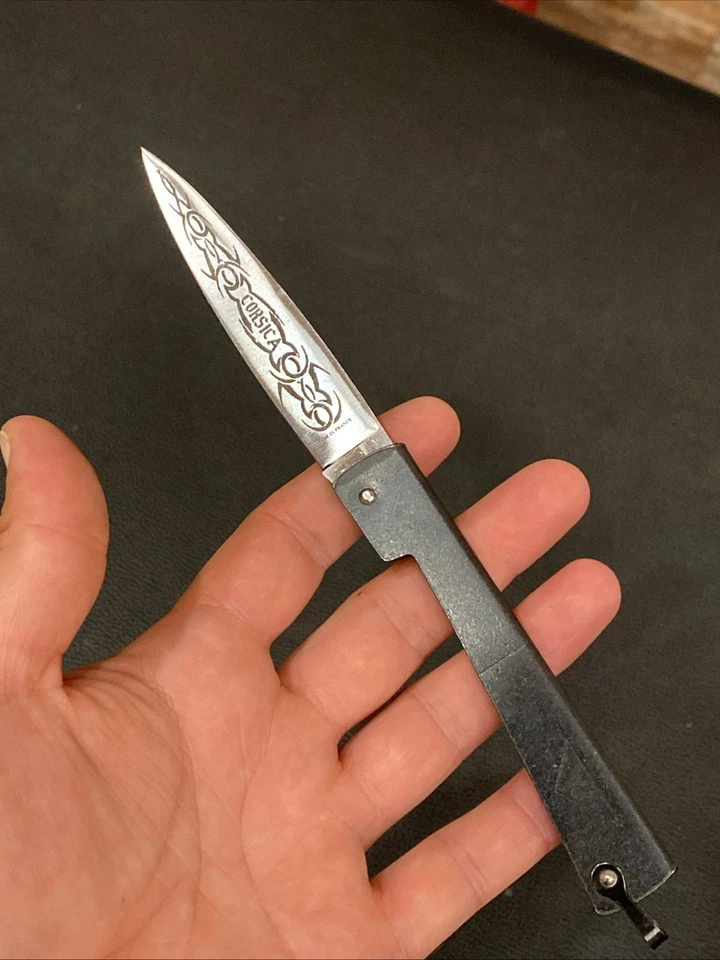 "Navaja plegable de bolsillo tradicional inspirada en La Vendetta Fred Perrin Vendedouk de 3,5""" Foto 1 de 4