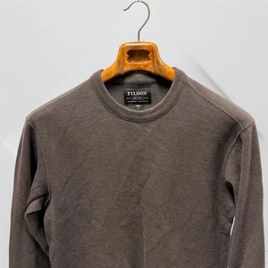 CC Filson Waffle Knit Thermal Crewneck Shirt Heavy Cotton S Mossy Rock Outdoors - Picture 1 of 10