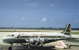Postkarte Capital Airlines Douglas DC-6 Reg N88864 - Bild 1 von 2