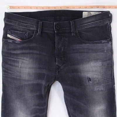 Pantalones de mezclilla para hombre Diesel TEPPHAR 069DW elásticos ajustados rectos grises W32 W31 L32 Foto 1 de 4