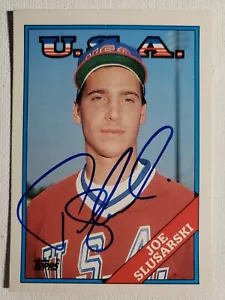 1988 Topps Traded Joe Slusarki RC carta autografa firmata A's Athletics #109T - Foto 1 di 2