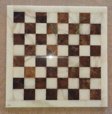 Chiellini Italian Marble Alabaster Chess/Checkers Board Vintage  Double Sided