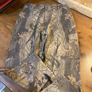 Vtg WALLS Outdoor Realtree Hardwoods Cargo Camo Hunting Pants Large - Picture 1 of 5