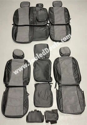 Ram 1500 Doble Cabina DS/Clásico Cuero Fundas de Asiento Actualización Negro con Gamuza Gris Foto 1 de 4